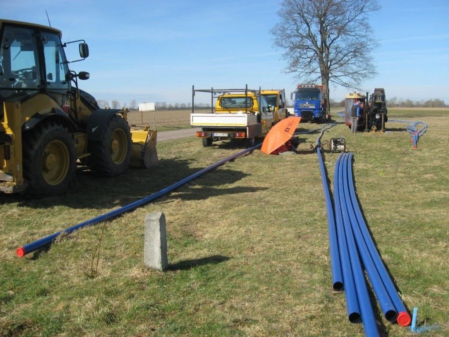 Zdjęcie: Informacja z budowy wodociągu – połączenie wodociągów Grąbkowo II z Grąbkowem I”